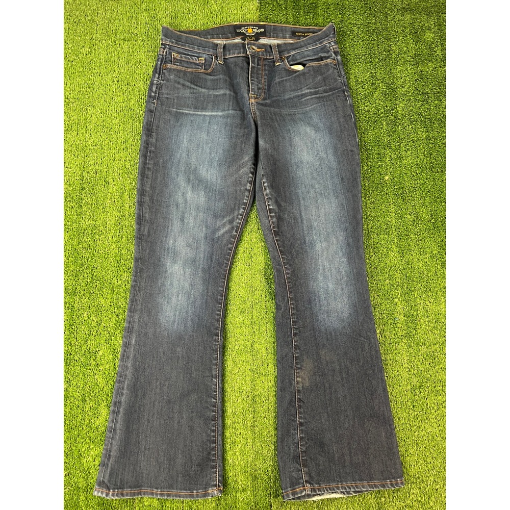 Lucky Brand Sofia Boot Dark Wash Denim Ankle Bootcut Jeans 12/31 7W11267